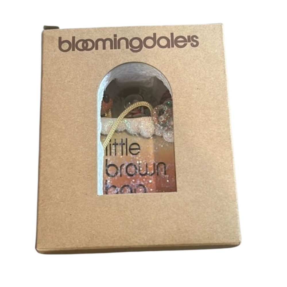 Bloomingdale's Little Brown Bag Ornament - Sparkling Gold